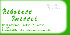 nikolett knittel business card